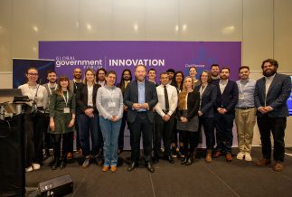 UK minister for digital government and data Ian Murray with members of the UK Civil Service Data Challenge semi-final teams. Photo: Mark Weeks