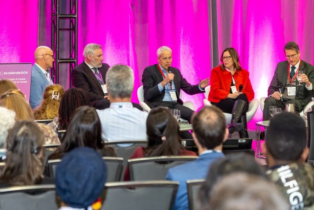 Luc Gagnon, chief technology officer for the Government of Canada, Treasury Board of Canada Secretariat, speaking at AccelerateGOV 2025
