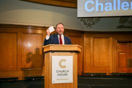 Ian Murray announcing Civil Service AI and Data Challenge winner