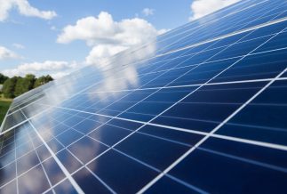 Solar panels in the sunshine