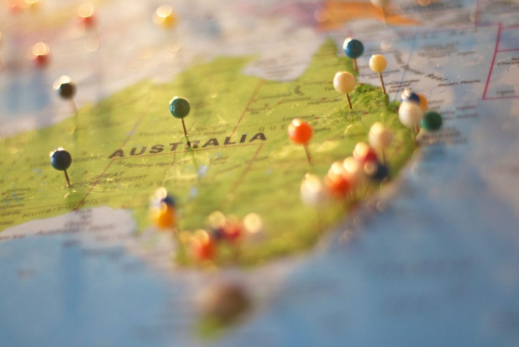 A map of Australia
