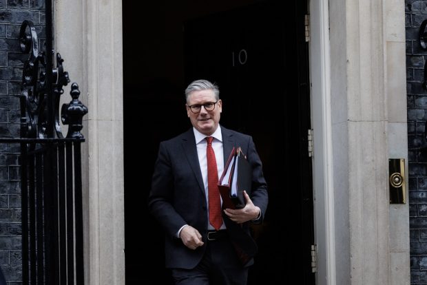 UK prime minister Sir Keir Starmer outside 10 Downing Street,