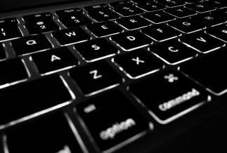 A picture of a lit up keyboard