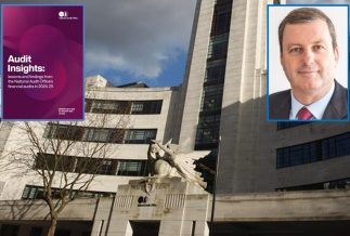 ‘Audit Insights…’: the NAO, headed by Gareth Davies (inset), uses the report to ‘highlight opportunities to strengthen financial management and reporting in government and, in turn, help improve productivity and resilience in public service delivery’ | Credit: NAO (building photo and headshot)