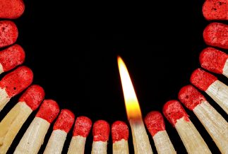A picture of lit match
