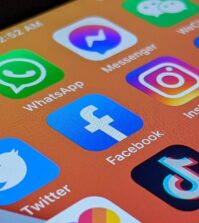 Social media application icons shown on a phone screen